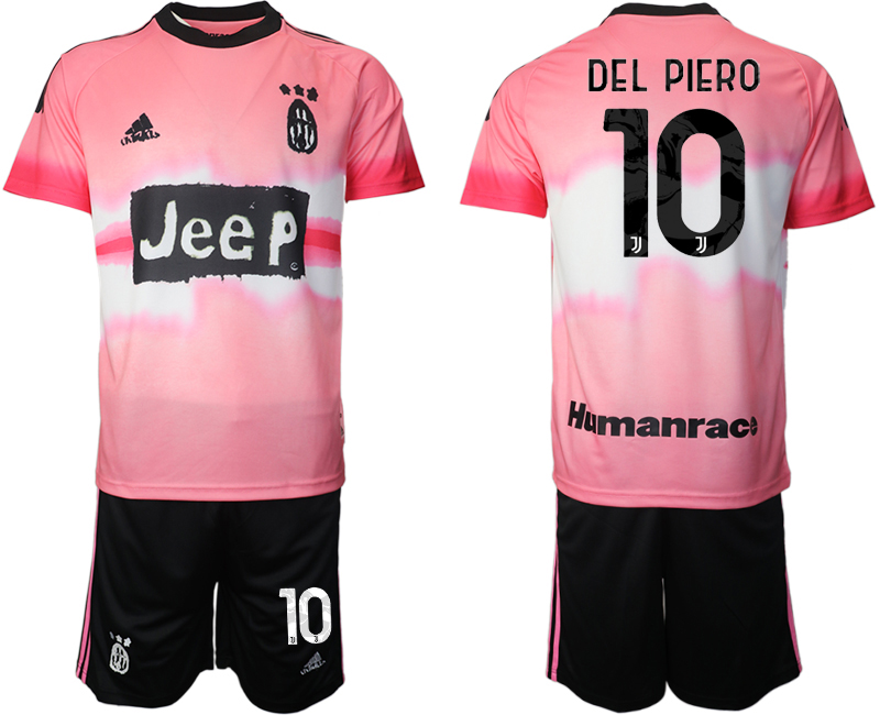 Men 2021 Juventus adidas Human Race #10 pink soccer jerseys->juventus jersey->Soccer Club Jersey